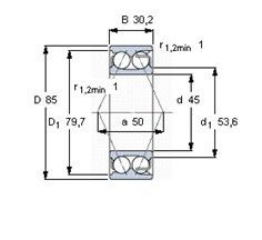 Double Row Angular Contact Ball Bearing 5209E 5209A 5209A-2RS1 5209A-2Z factory