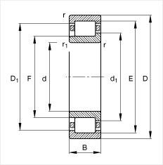 AISI 52100, Din 100Cr6, Bearing Steel Combined Roller Bearing / Rolling mill bearing factory