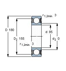 Single row 6317ZZ / 2RSH / 2RS1 Deep Groove Ball Bearing for motorcyles, Tractors factory