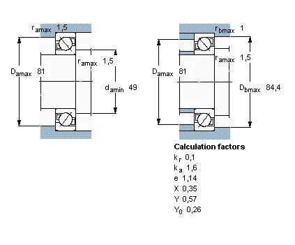 High precision 7308BECBJ Angular Contact Ball Bearing support radial load & axial load factory