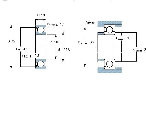 A band of dust cover deep groove ball bearing 6306Z / 6306ZR / 6330ZS / 6322ZX factory