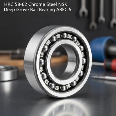 HRC 58-62 Chrome Steel NSK Deep Groove Ball Bearing with ABEC 5 Precision for Machinery
