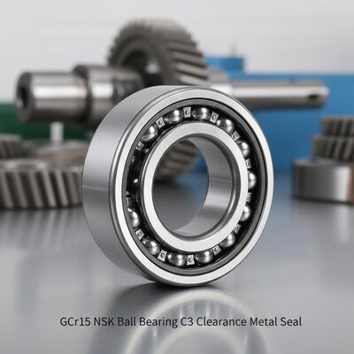 Chrome Steel GCr15 NSK Ball Bearing with C3 Clearance and Metal Seal for Industrial Machinery